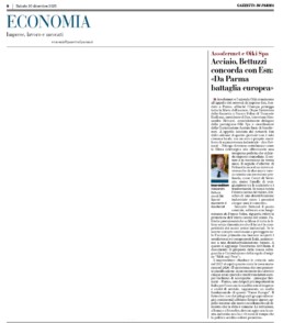 Acciaio, Bettuzzi concorda con Esn: &laquo;Da Parma battaglia europea&raquo; (da Gazzetta di Parma, 20/12/2025)